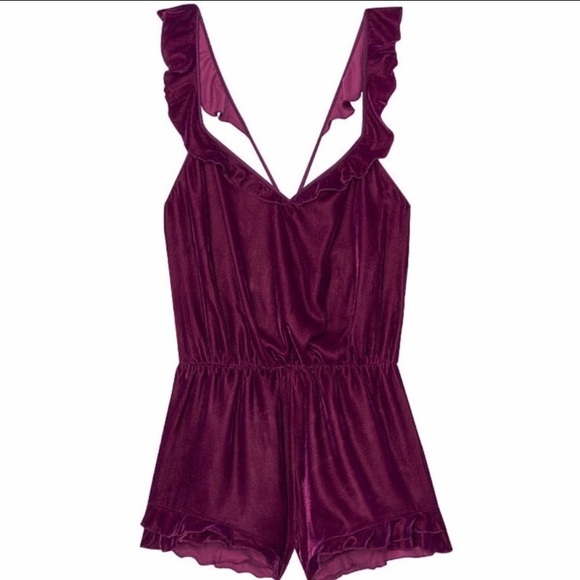 💕💕Victoria Secret Velvet Romper - Picture 2 of 6